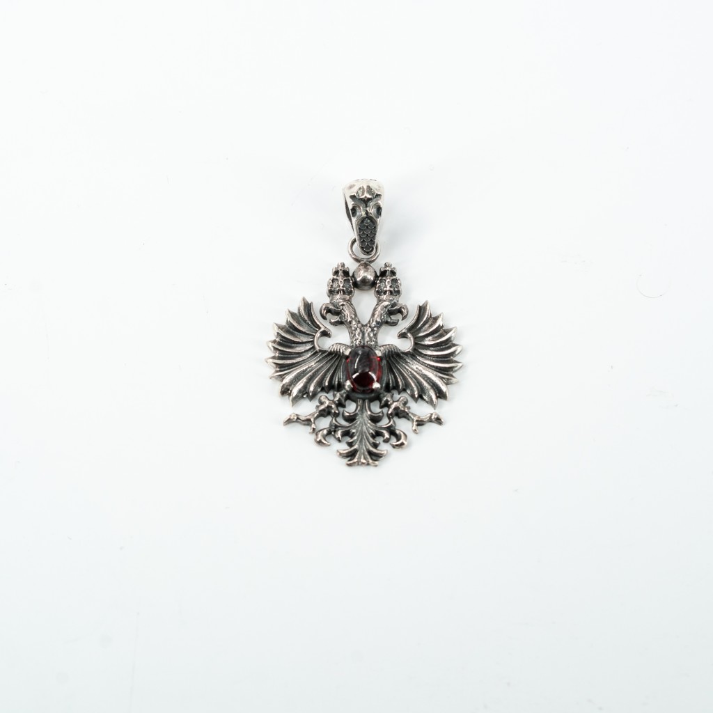 Pandantiv tip blazon vultur bicefal Argint - ArielSilver- Ariel Silver